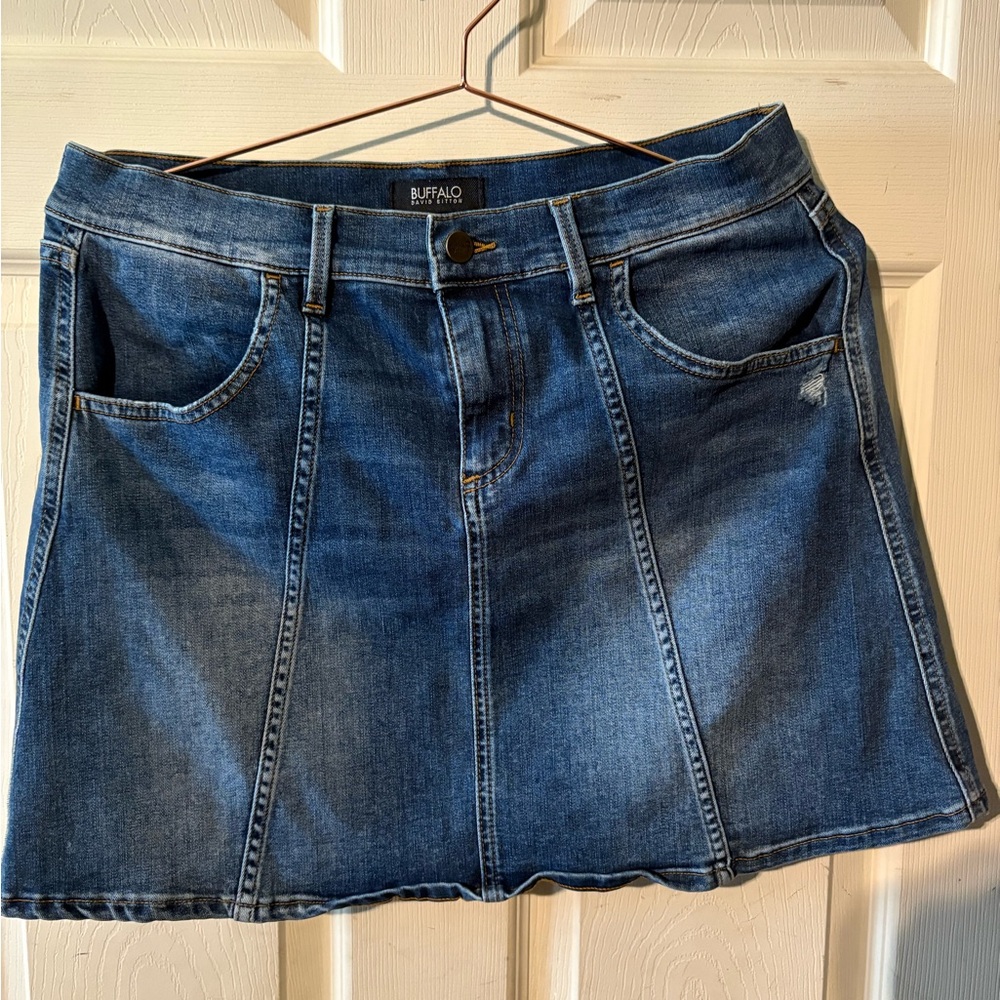 Buffalo David Bitton Women's A-Line Denim Skirt - Blue